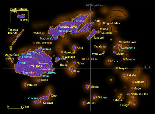 Fiji Islands - Map